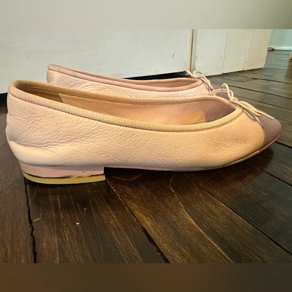 Chanel Cambon Lambskin Leather Ballet Flats Pink Purple read description! 37 6-7 - Picture 3 of 8